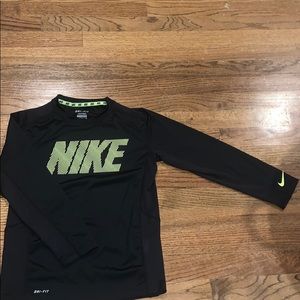 Nike Dri Fit black & neon performance tee Size S
